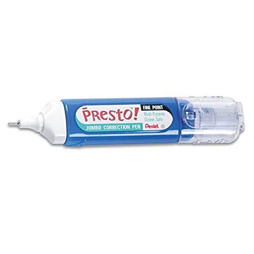 Pentel Presto Jumbo Correction Pen, Fine Point, 12 ml, 6 Packs