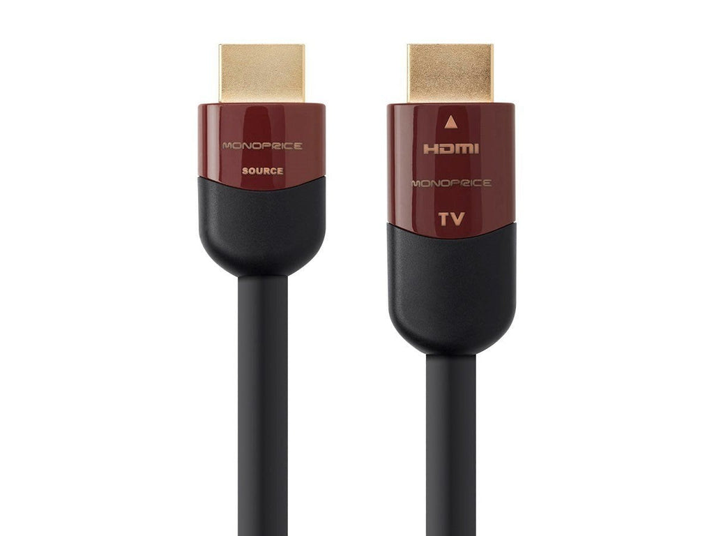 Monoprice HDMI High Speed Active Cable - 30 Feet - Black | 4K@60Hz, HDR, 18Gbps, 24AWG, YUV, 4:4:4, CL2 - Cabernet Ultra Active Series 30 Foot