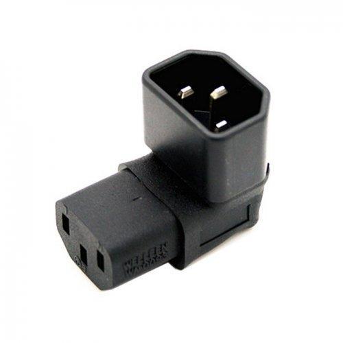 Xiwai IEC Male C14 to Up Direction Right Angled 90 Degree IEC Female C13 Power Extension Adapter