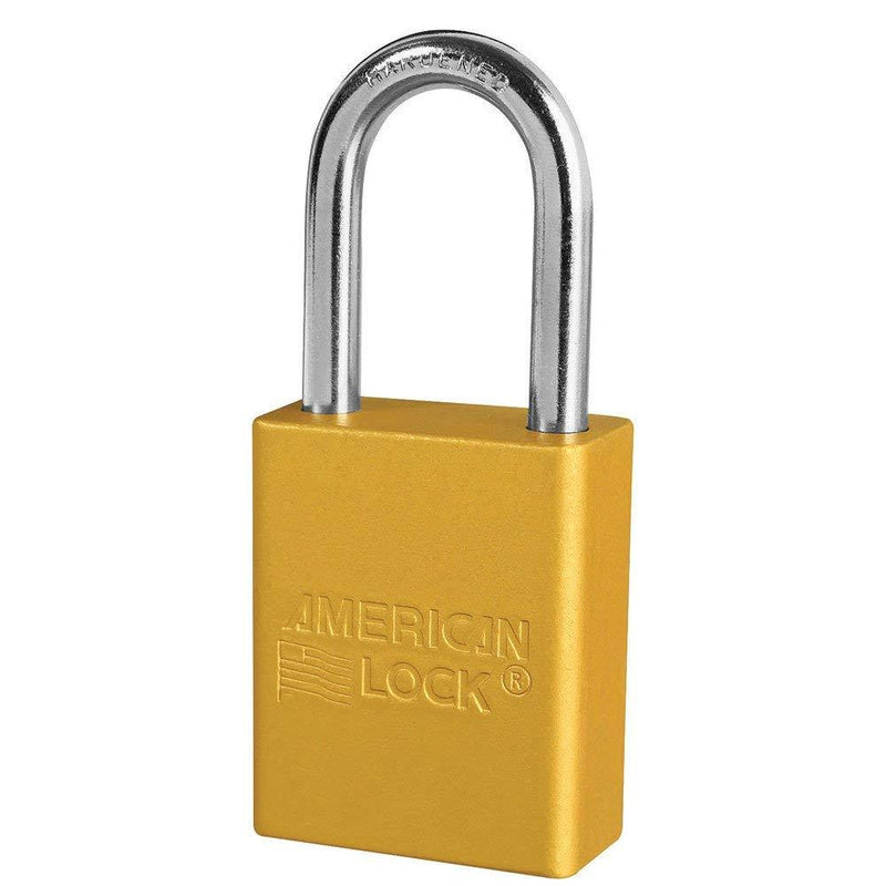 American Lock-A1106YLW Lockout Padlock, KD, Yellow, 1/4 in. Dia.