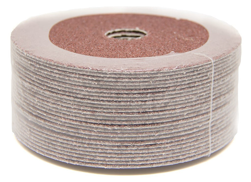 Benchmark Abrasives 5" Aluminum Oxide Resin Fiber Grinding and Sanding Discs for Metals, Wood and Fiberglass 7/8" Arbor 50 Grit - 25 Pack