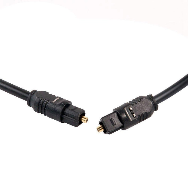 Conwork 2-Pack 3ft Fiber Optic TOSLink Digital Audio Cable Male to Male Lightweight and Flexible Compatible with S/PDIF, ADAT's, Dolby Digital -Slim 4.0mm OD