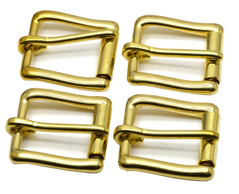 Okones Pack of 4,1'' Inner Width,Solid Brass Rectangle Buckle for Straps Bags Belting Leathercarft (insides 1'') insides 1''
