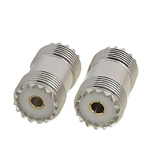 Maxmoral 2-Pack PL-259 UHF Female to UHF Female Coax Cable Adapter S0-239 UHF Double Female Connector Plug