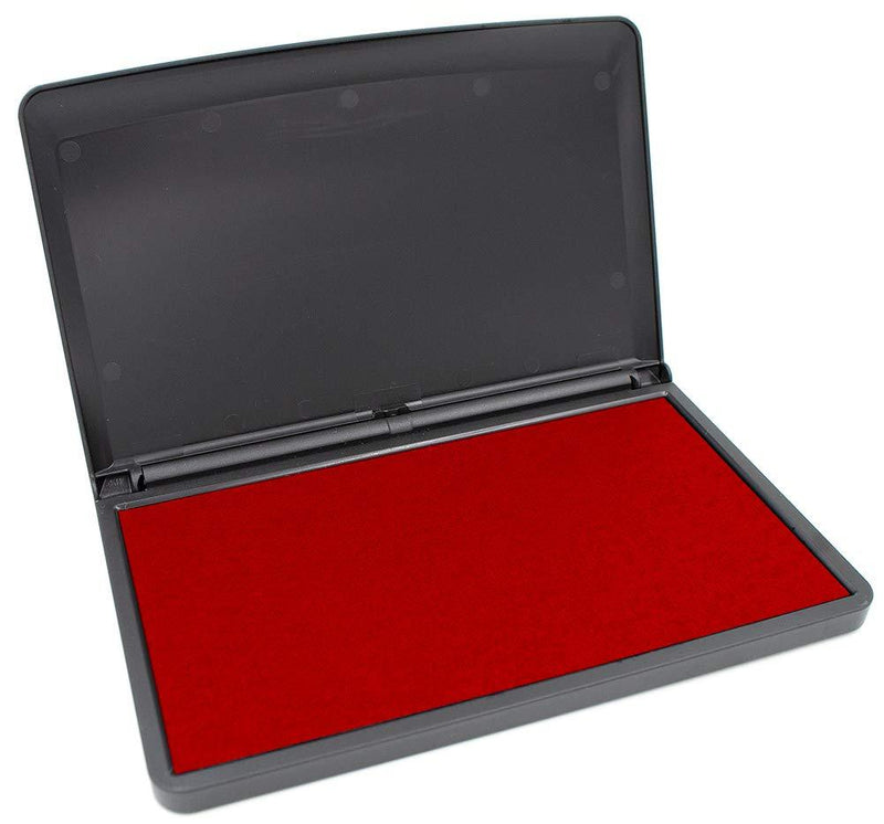 MaxMark Large Crimson Red Stamp Pad - 2-3/4" by 4-1/4" - Premium Quality Felt Pad