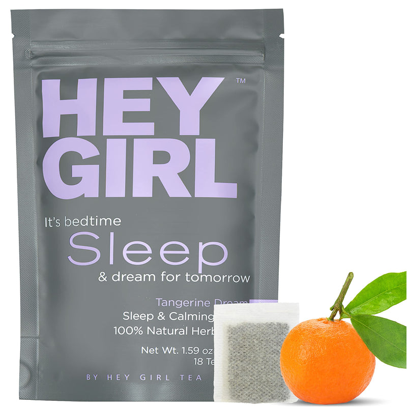 Hey Girl Herbal Sleep Tea w/ Chamomile , Valerian Root & Lemon Balm in Tea Bags - Thoughtful Gifts For Women