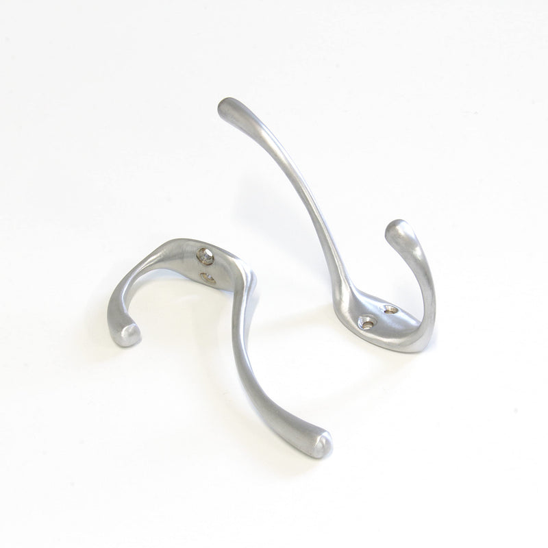 RCH Hardware HK-BR2564-60 Brass Wall Hook, 2.4 Inch, Satin Chrome