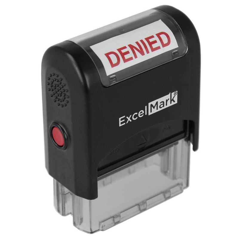 ExcelMark Self-Inking Rubber Stamp - Denied - Red Ink