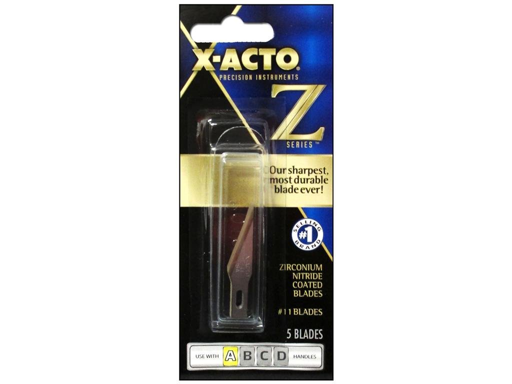 X-Acto XZ211 Stainless Steel #11 Refill Blades, Fine Point, For use with Type A Handle, 1 Blister with 5 Blades