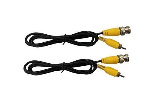 2-Packs 1 Meter (3.3 Foot) BNC to RCA Video Cable Connector for CCTV Camera from DVR to TV