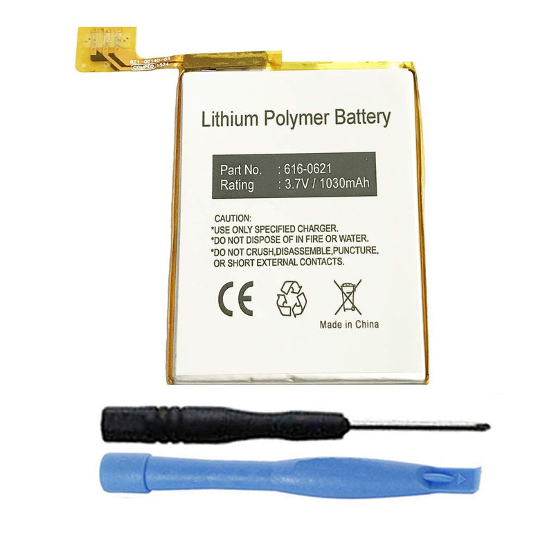 MPF Products 616-0619, 616-0621 Battery Replacement Compatible with Apple iPod Touch 5 (5th Generation) A1421, A1509, 16GB, 32GB, 64GB with Installation Tools