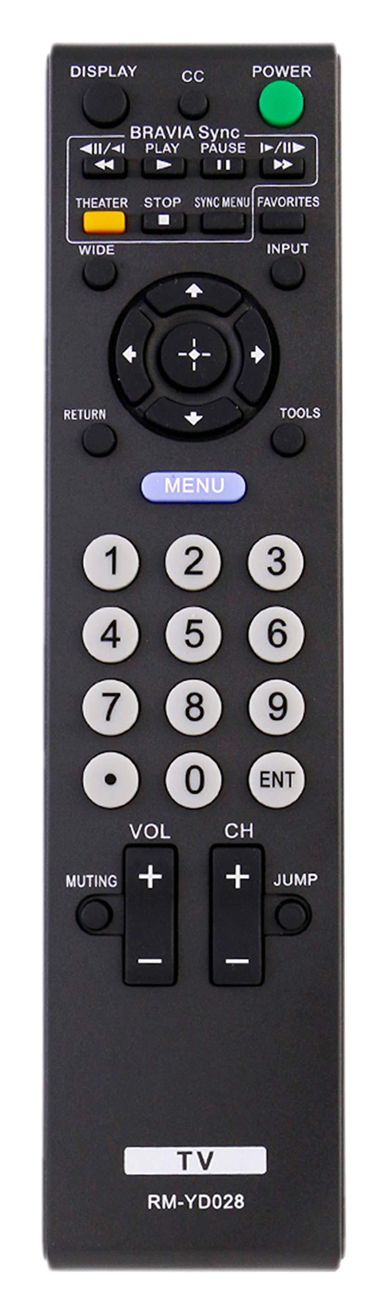 RM-YD028 Replaced Remote Control fit for Sony Bravia TV KDL-46VE5 KDL-46VL150 KDL-52S5100 KDL32L5000 KDL46S5100 KDL32XBR9 KDL52V5100 KDL46V5100 KDL52S5100 KDL32S5100 KDL40V5100 KDL26L5000