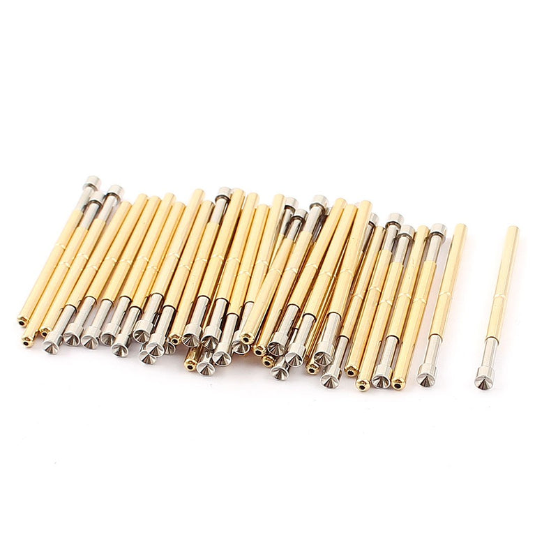 uxcell a15100800ux0615 40 Piece P125A 2.5 mm Diameter Concave Tip Spring Test Probes Testing Pin, 33 mm