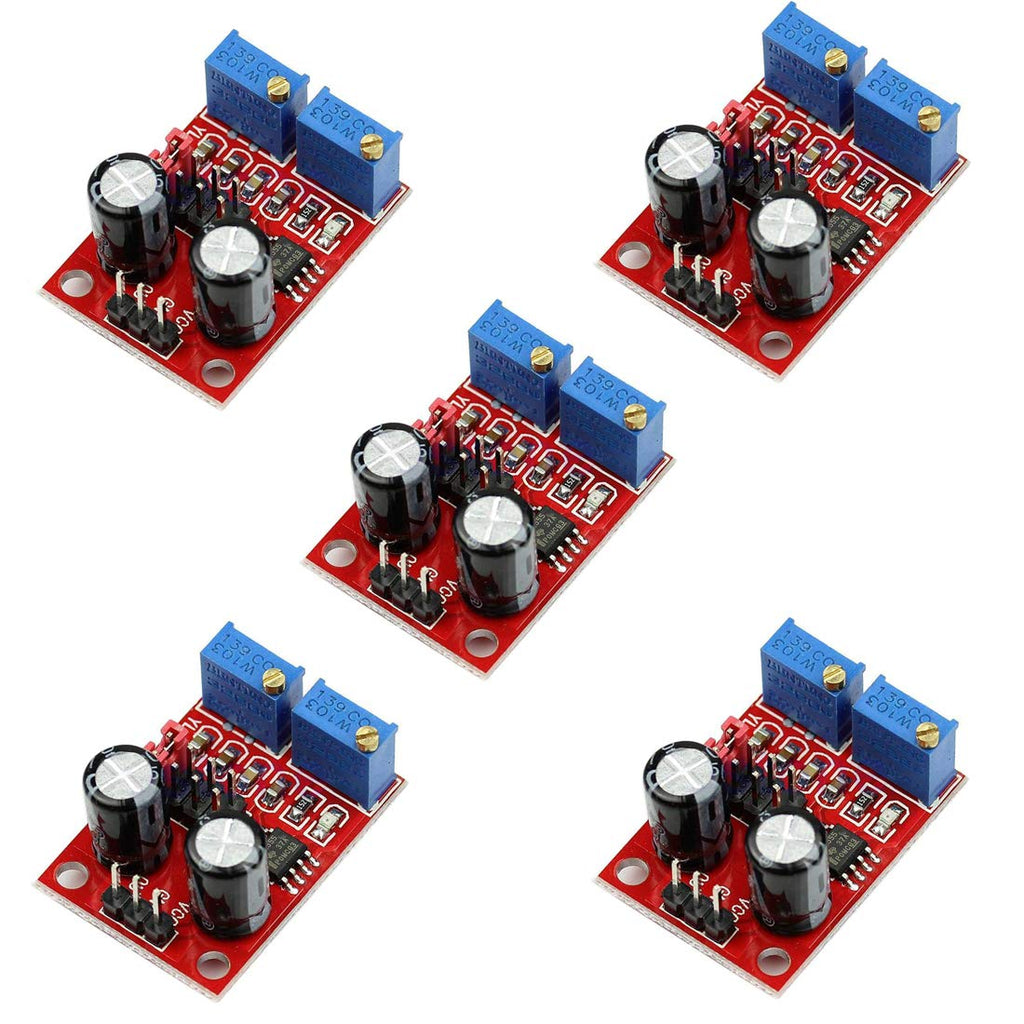 HiLetgo 5pcs NE555 Pulse Frequency Square Wave Rectangular Wave Signal Generator Signal Generator Module Stepper Motor Driver DC 5V-15V Powered