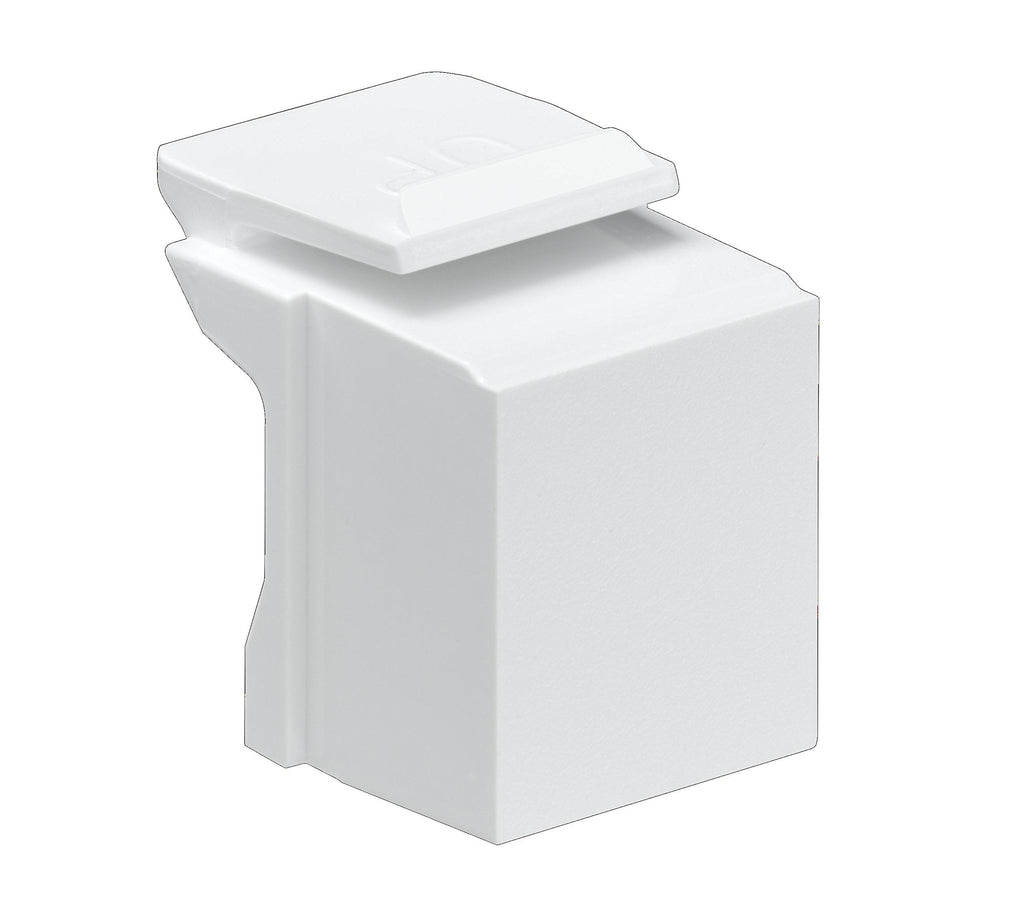 Leviton 41084-BW Blank Quickport Insert, 10-Pack, White