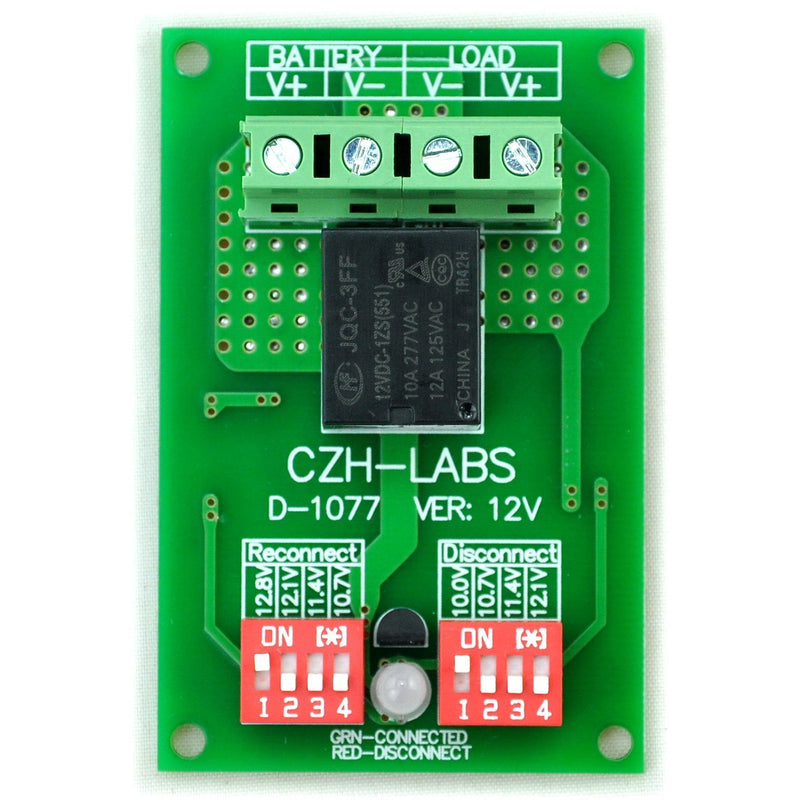 CZH-LABS Electronics-Salon Low Voltage Disconnect Module LVD, 12V 10A, Protect/Prolong Battery Life.