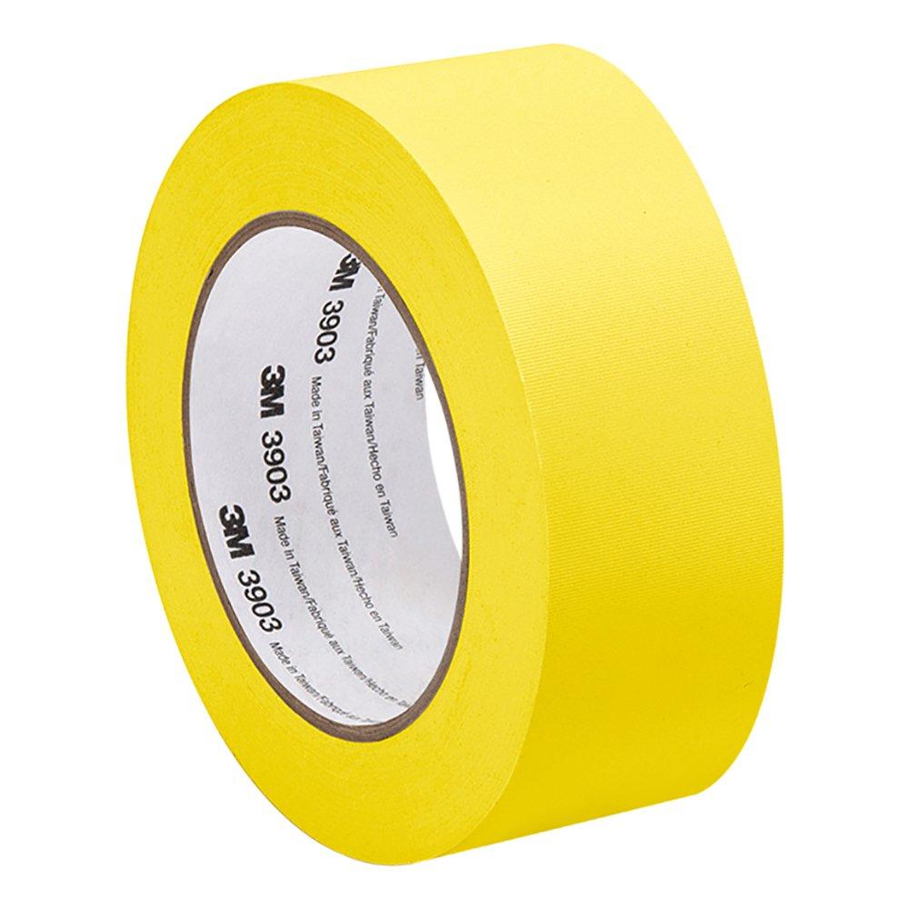 3M 3903 2IN X 50YD Yellow Yellow Vinyl/Rubber Adhesive Duct Tape 3903, 12.6 psi Tensile Strength, 50 yd. Length, 2" Width