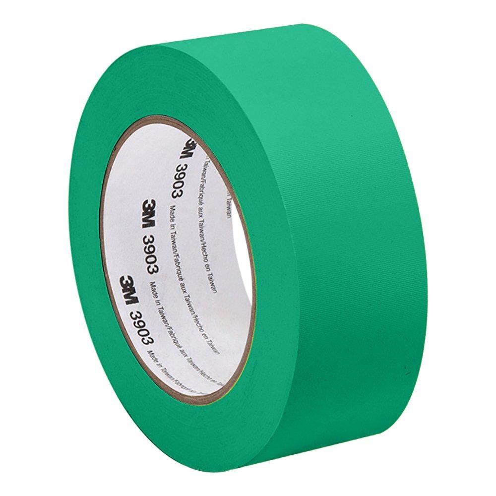 3M Green Vinyl/Rubber Adhesive Duct Tape 3903, 2-50-3903-GREEN 12.6 psi Tensile Strength, 50 yd. Length, 2" Width