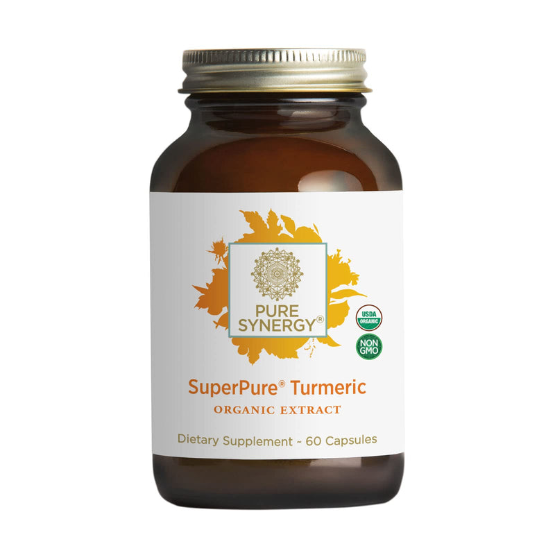 Pure Synergy SuperPure Turmeric Extract | 60 Capsules | USDA Organic | Non-GMO | Vegan | with Curcumin for Inflammation Support