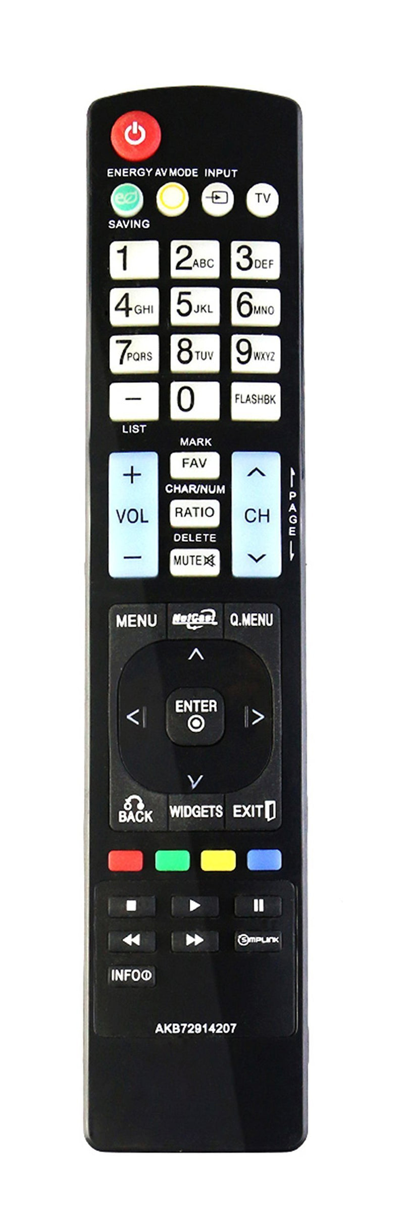 Vinabty New AKB72914207 Replaced Remote fit for LG TV 55LE7300 32LD420 42LD420 47LD420 32LD450 37LD450 42LD450 47LD450 37LD450C 42LD450C 47LD450C 32LD520 42LD630 47LD630 47LD520 55LD630