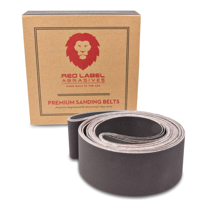 Red Label Abrasives 2 Inch X 72 Inch Knife Makers Fine Grit Sanding Belts, 6 Pack Assortment Aluminum Oxide