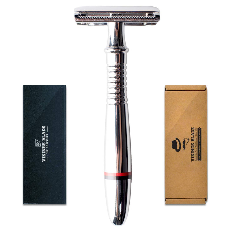VIKINGS BLADE The Godfather Double Edge Safety Razor (Gentle & Mild) Chrome