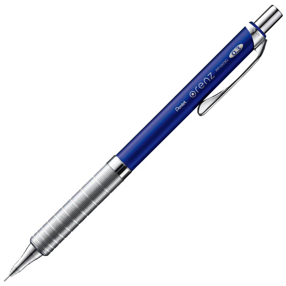 Pentel Mechanical Pencil, Orenz, with Metal Grip, 0.3mm, Navy (XPP1003G-C)