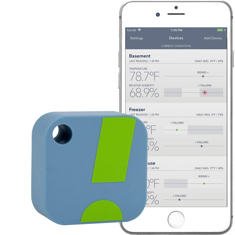SensorPush Wireless Thermometer/Hygrometer for iPhone/Android - Humidity & Temperature Smart Sensor with Alerts. Developed and Supported in The USA