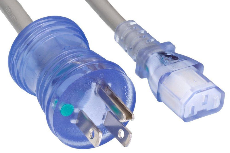 Cablelera North American Hospital Grade Power Cord, HG NEMA 5-15P to IEC C13, 6', 14AWG, 125V (ZADA32PC-06) 6ft