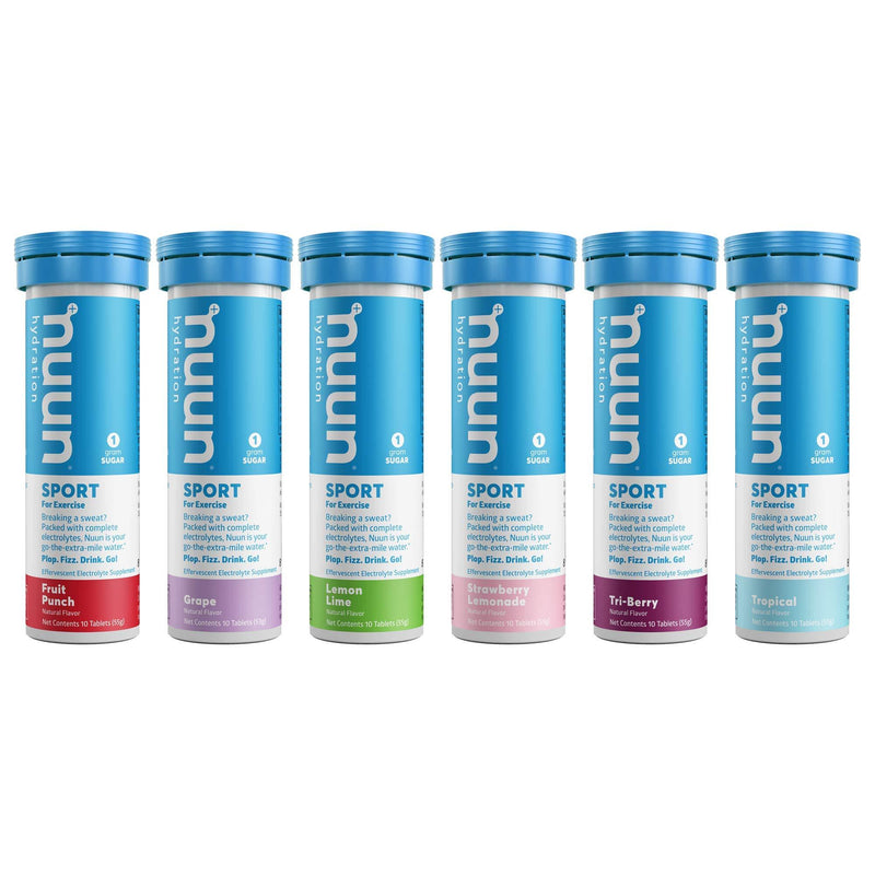 Nuun Sport: Electrolyte Drink Tablets, Variety Pack, (60 Servings), 10 Count (Pack of 6) Variety Mixed Box 10 Count (Pack of 6)
