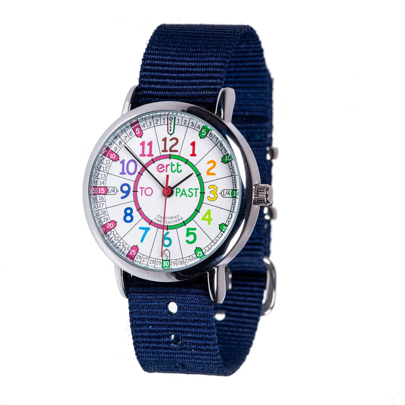 EasyRead Time Teacher Analog Learn The Time Boys Watch Navy #ERW-COL-PT-NB