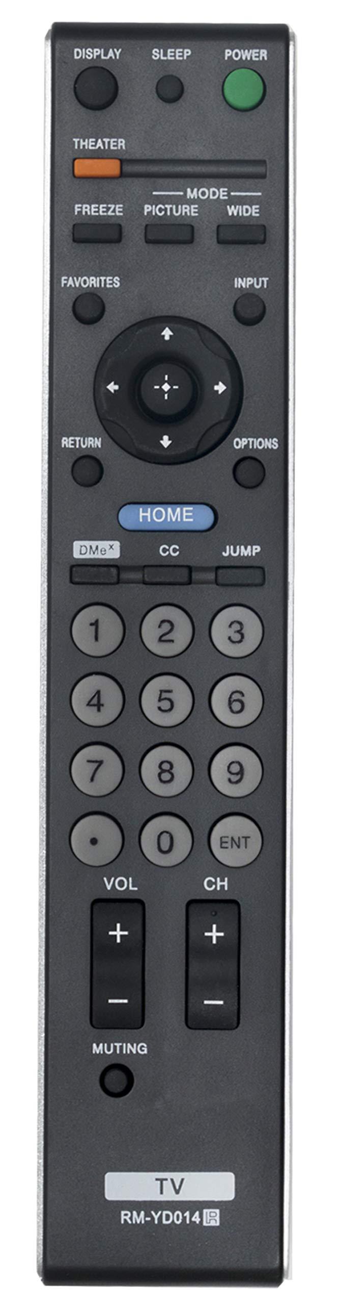 New RM-YD014 Replaced Remote fits for Sony TV KDL32XBR4 KDF37H1000 KDL40D3000 KDL40V3000 KDL40VL130 KDL40WL135 KDL46V3000 KDL46VL130 KDL-46WL135 KDL32XBR4 KDL-42V4100 KDL-46W4100 KDL-52W4100