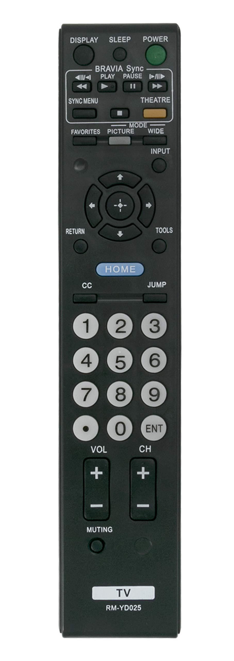 RM-YD025 Replaced Remote fit for Sony TV KDL-46S4100 KDL-40S4100 KDL-52S4100 KDL-22L4000 KDL-40S504 KDL-19M4000 KDL-40S5100 KDL-40SL150 KDL-40V5100 KDL-40VE5 KDL-46S504 KDL-46S5100 KDL-46V5100