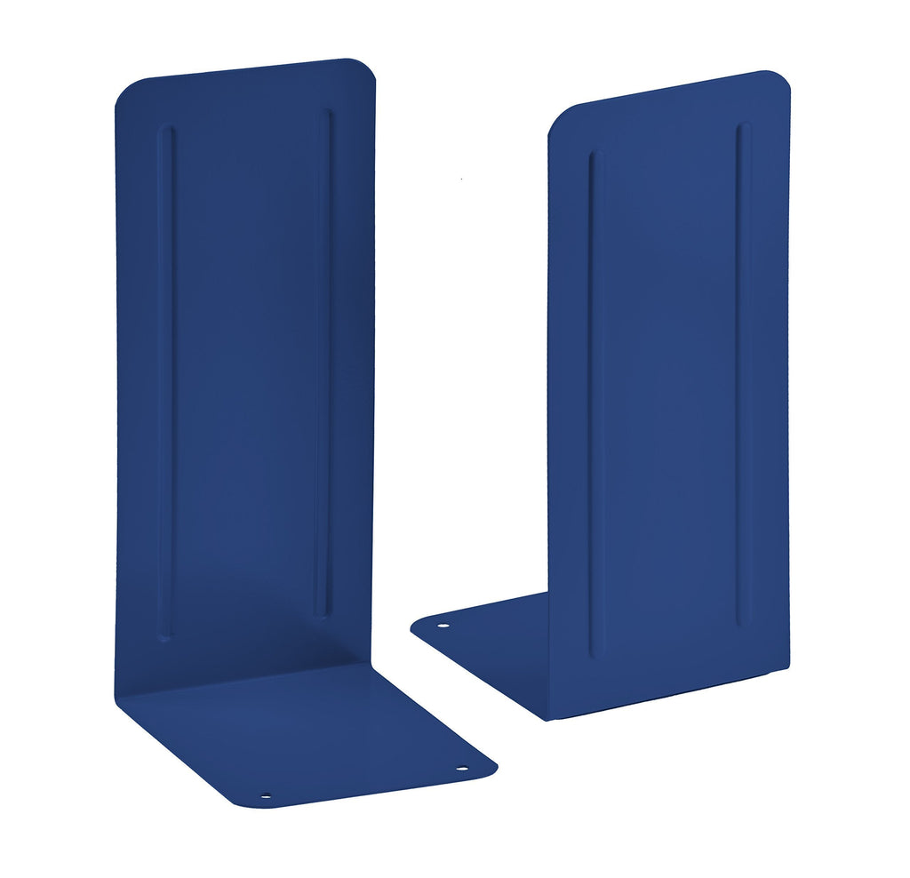 Acrimet Jumbo Premium Metal Bookends 9" (Heavy Duty) (Deep Blue Color) (1 Pair)