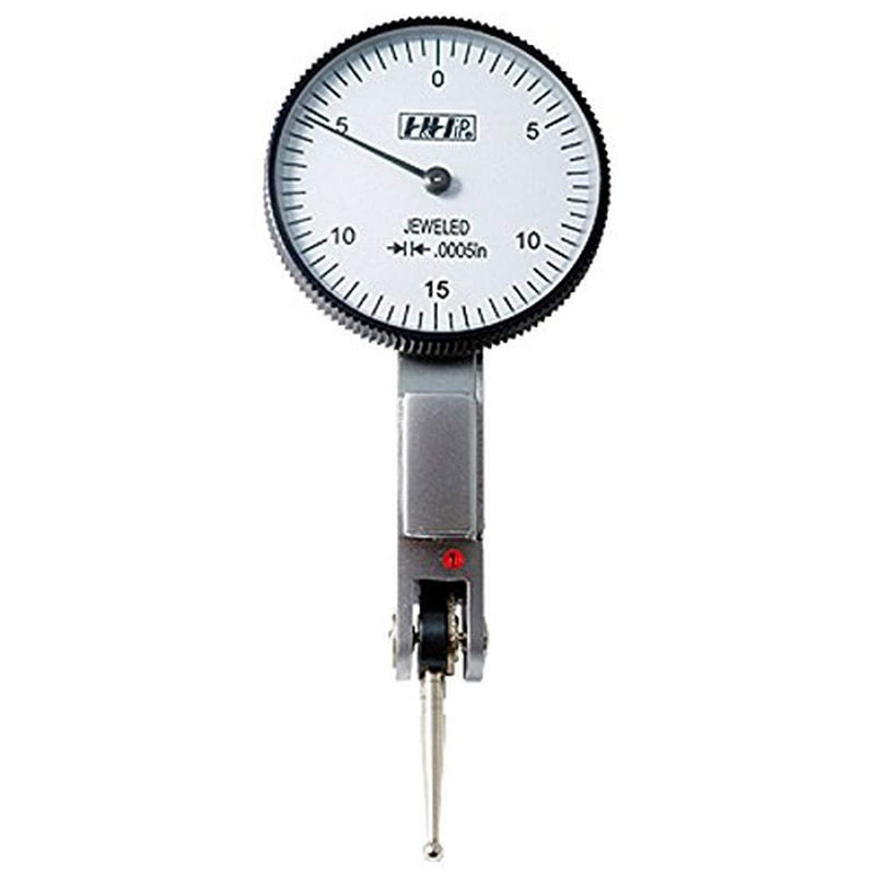 Pro Series by HHIP 4400-0010 Face Dial Test Indicator, 0-.03", White 0-0.03" Range, .0005" Graduation White Face