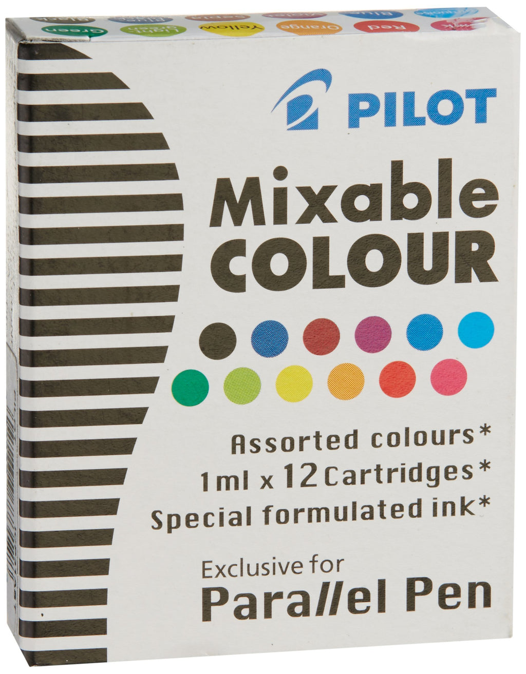 3 Boxes: Pilot Parallel Pen Ink Refills for Calligraphy Pens, Assorted Colors, 12 Cartridges per Pack (77312) 3 Boxes: Pilot Parallel Pen Ink Refills for Calligraphy Pens, Assorted Colors, 12 Cartridges Per Pack (77312)