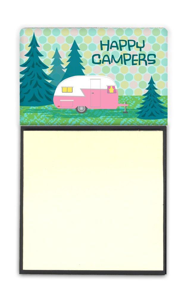 Caroline's Treasures VHA3004SN Happy Campers Glamping Trailer Sticky Note Holder, Large, Multicolor