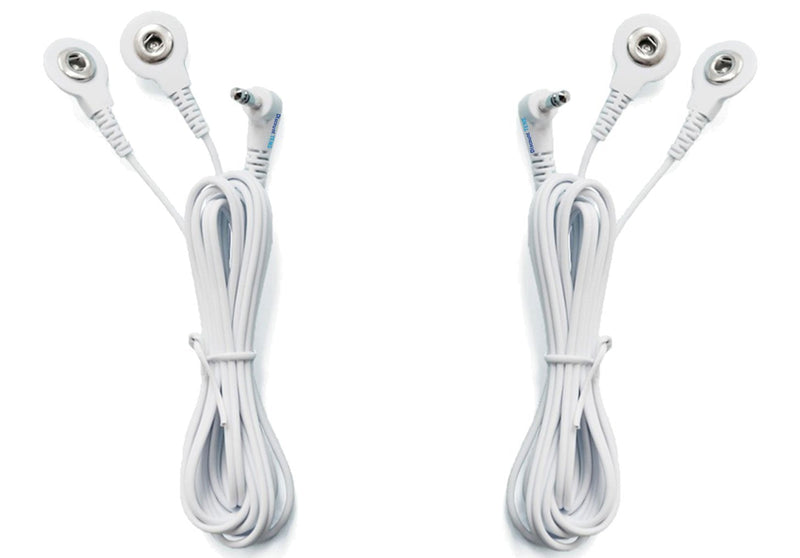 Tens Replacement Lead Wires, 2 Snap Connectors (2 Pack), Discount Tens Brand 3.5mm Plug (standard headphone size)
