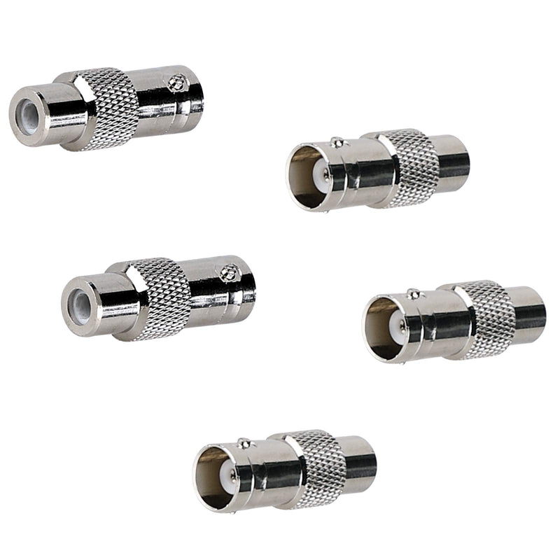 Inovat BNC Female to RCA Female Coupler Adapter Connector for CCTV Security Surveillance Systems (Pack of 5) 5 PCS