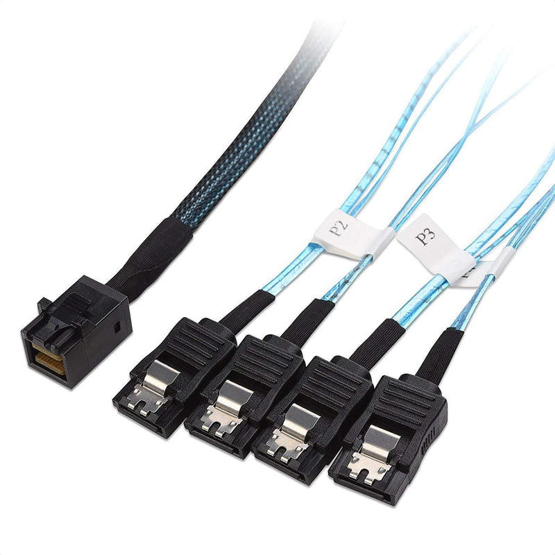 Cable Matters Internal Mini SAS HD to SATA Cable (SFF-8643 to SATA Forward Breakout) 3.3 Feet, 1m