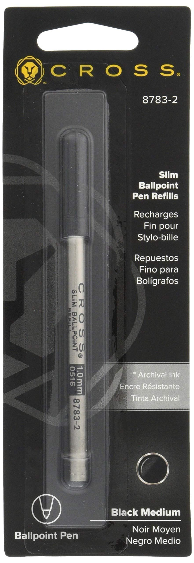 Cross Slim Ballpoint Pen Refill - Black - Single Pack