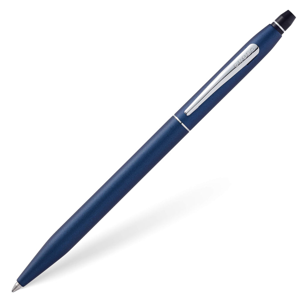 Cross Click Blue Lacquer Ballpoint Pen with Chrome Appointments