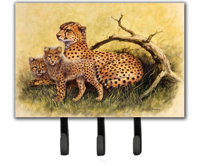 Caroline's Treasures BDBA0113TH68 Cheetahs by Daphne Baxter Leash or Key Holder, Triple, Multicolor