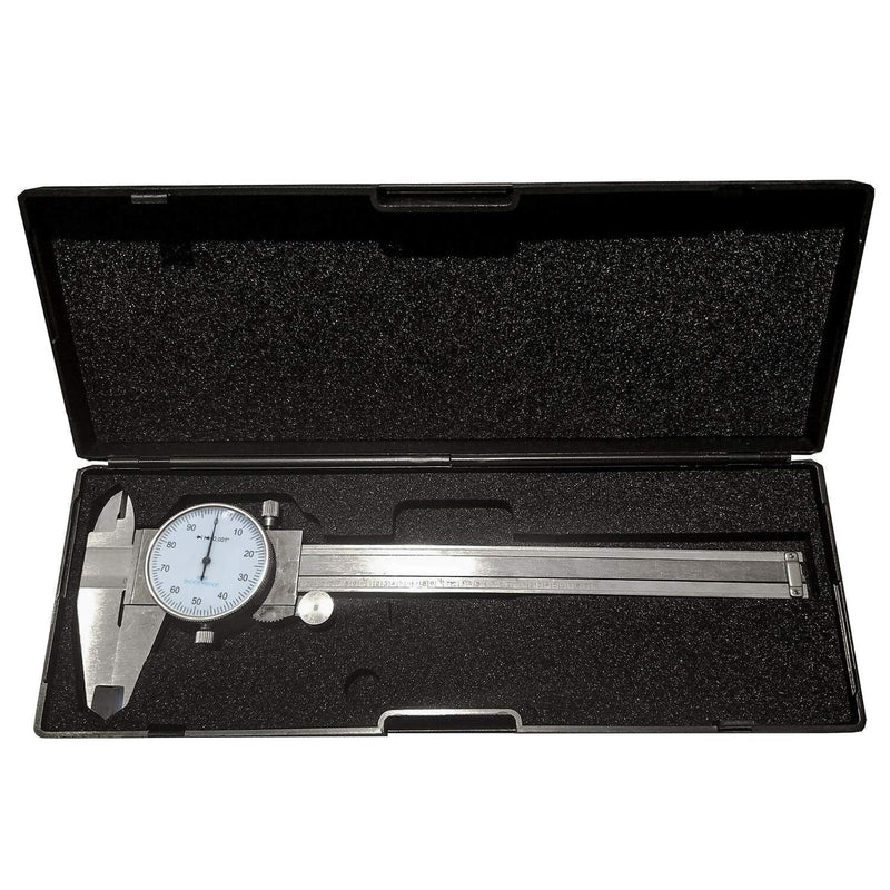 HFS (Tm) 0-6" ; 4 Way DIAL Caliper 0.001" Shock Proof New ; Plastic CASE