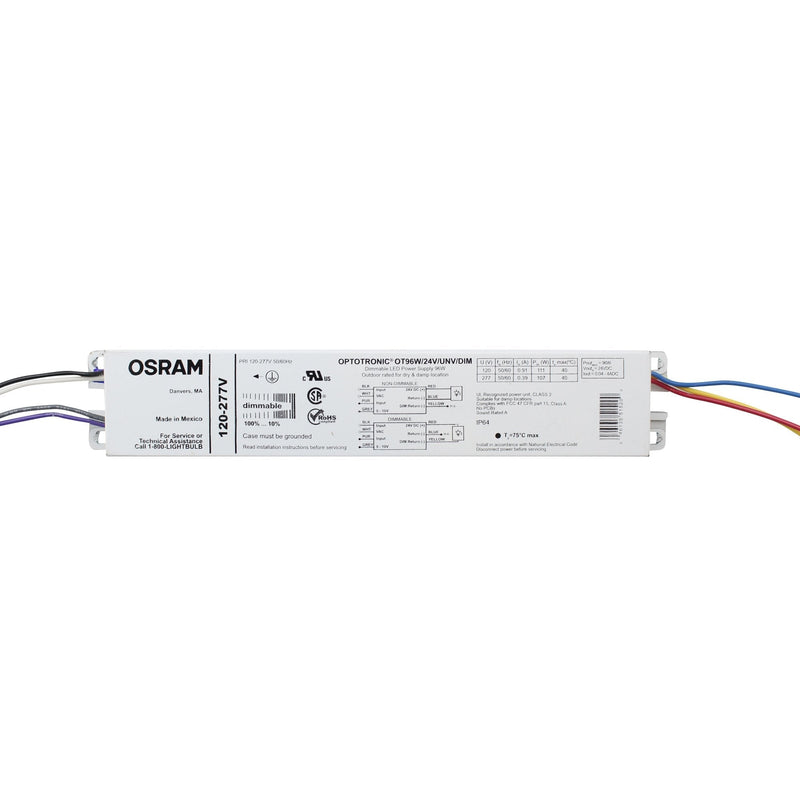 OSRAM Constant Voltage 96W 24Vdc Dimmable LED Power Supply, 1 Pack, White