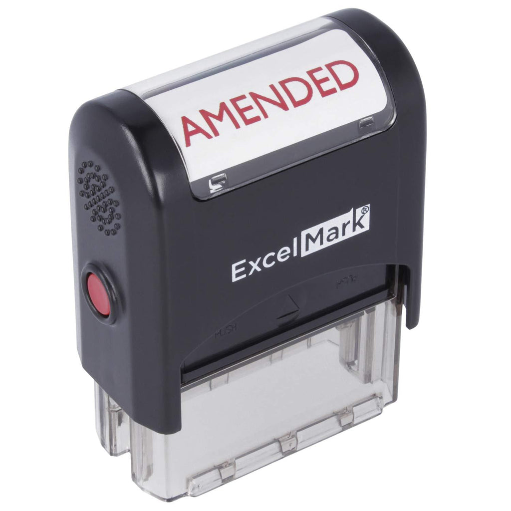 AMENDED Self Inking Rubber Stamp - Red Ink (ExcelMark A1539)