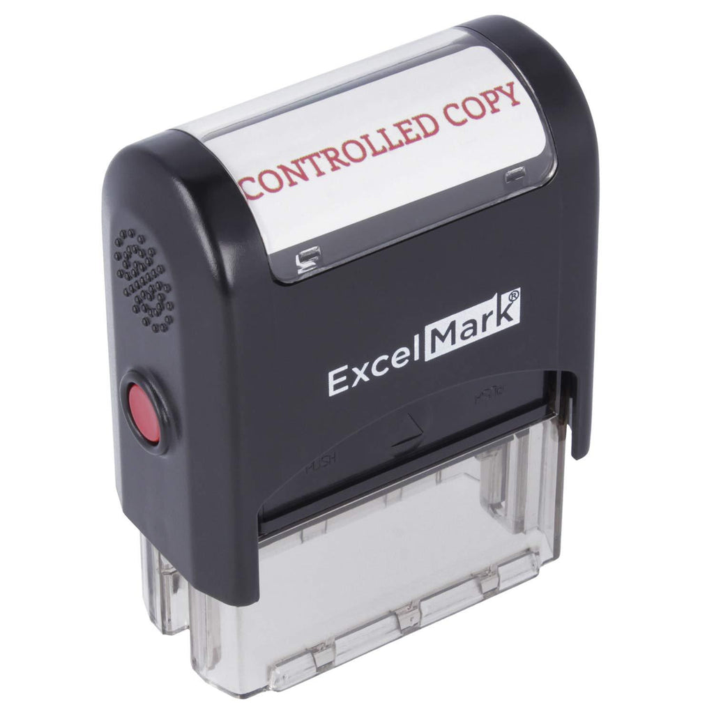 Controlled Copy Self Inking Rubber Stamp - Red Ink (ExcelMark A1539)