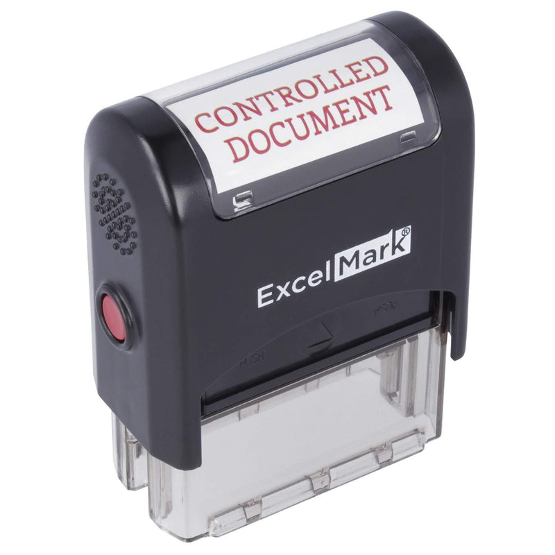 Controlled Document Self Inking Rubber Stamp - Red Ink (ExcelMark A1539)