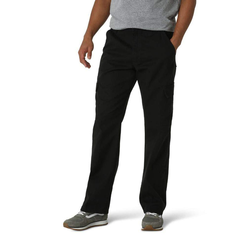 Wrangler Authentics Men's Classic Twill Relaxed Fit Cargo Pant 29W x 30L Black