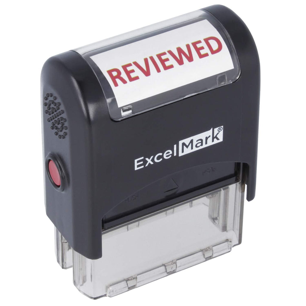 REVIEWED Self Inking Rubber Stamp - Red Ink (ExcelMark A1539)